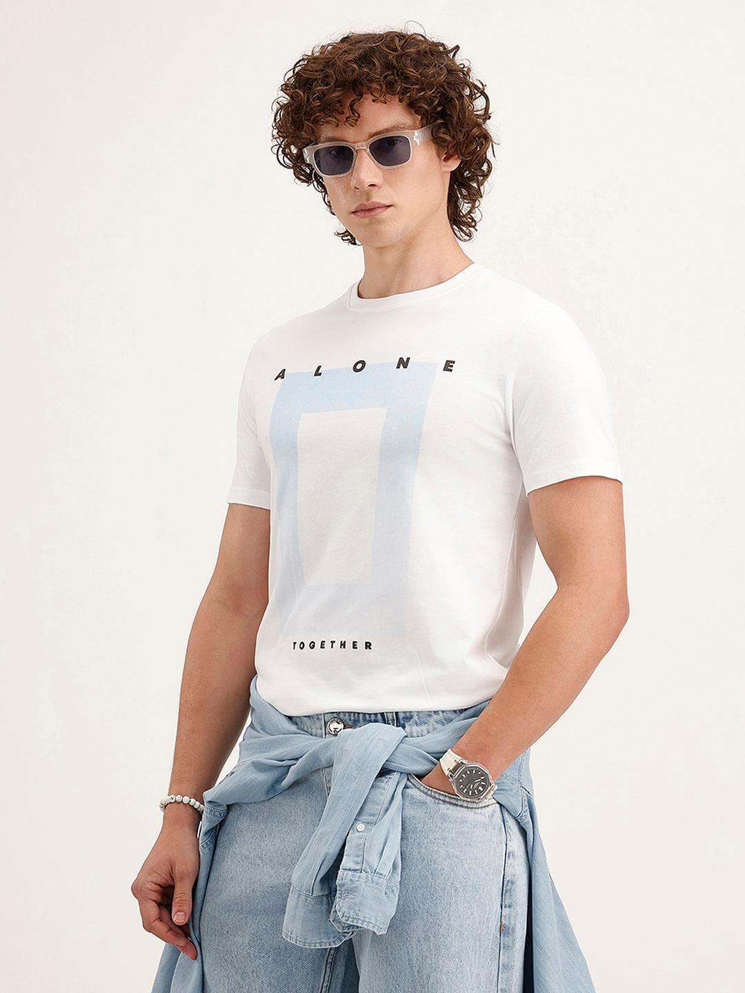 WROGN Graphic Printed Cotton T-shirt