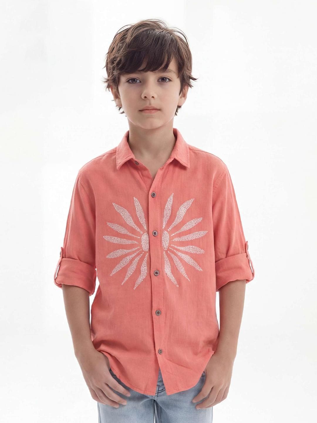 BEARSOUL Boys 1 Printed Casual Shirt