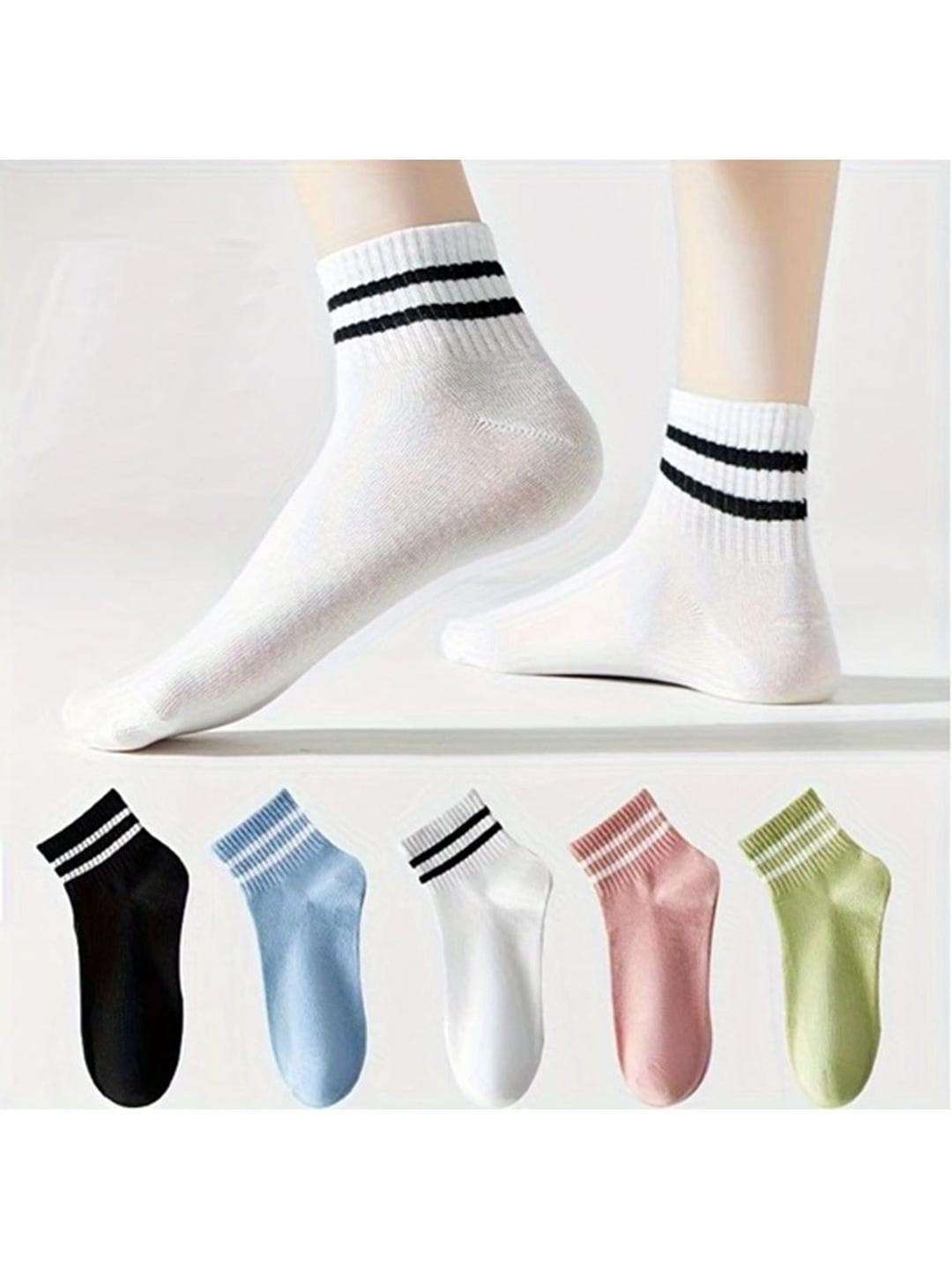 Buy PRASTHAN Women Pack Of 5 Cotton Blend Ankle Length Socks - - Accessories for Women