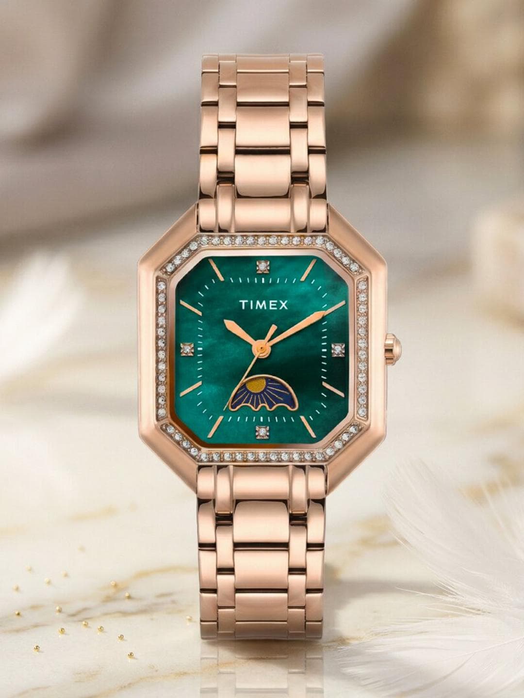 Buy Timex Women Mother Of Pearl Dial & Bracelet Style Straps Analogue Watch TWEL235SMU03 - - Accessories for Women