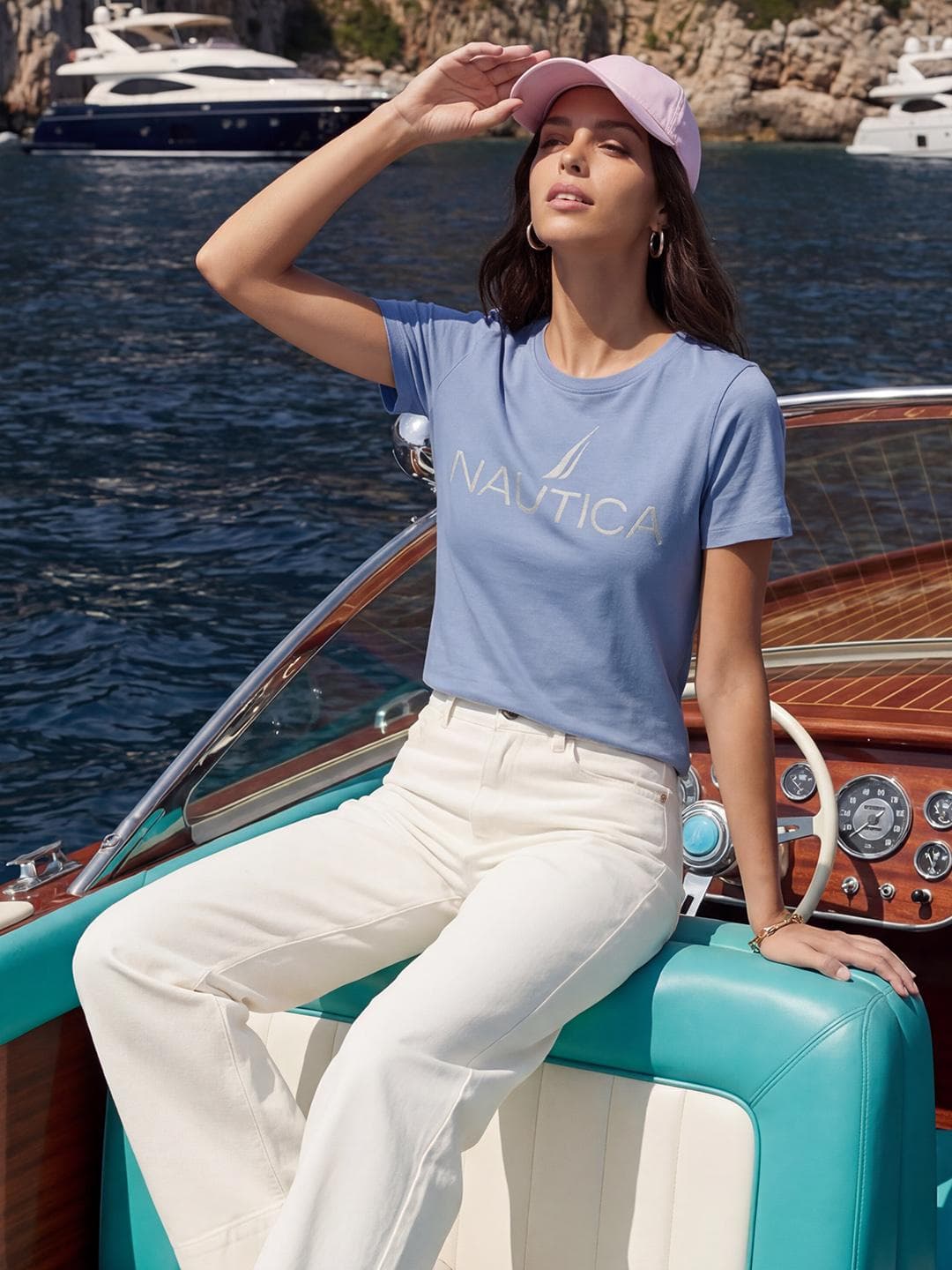 Nautica Slim Fit Brand Logo Printed T-shirt