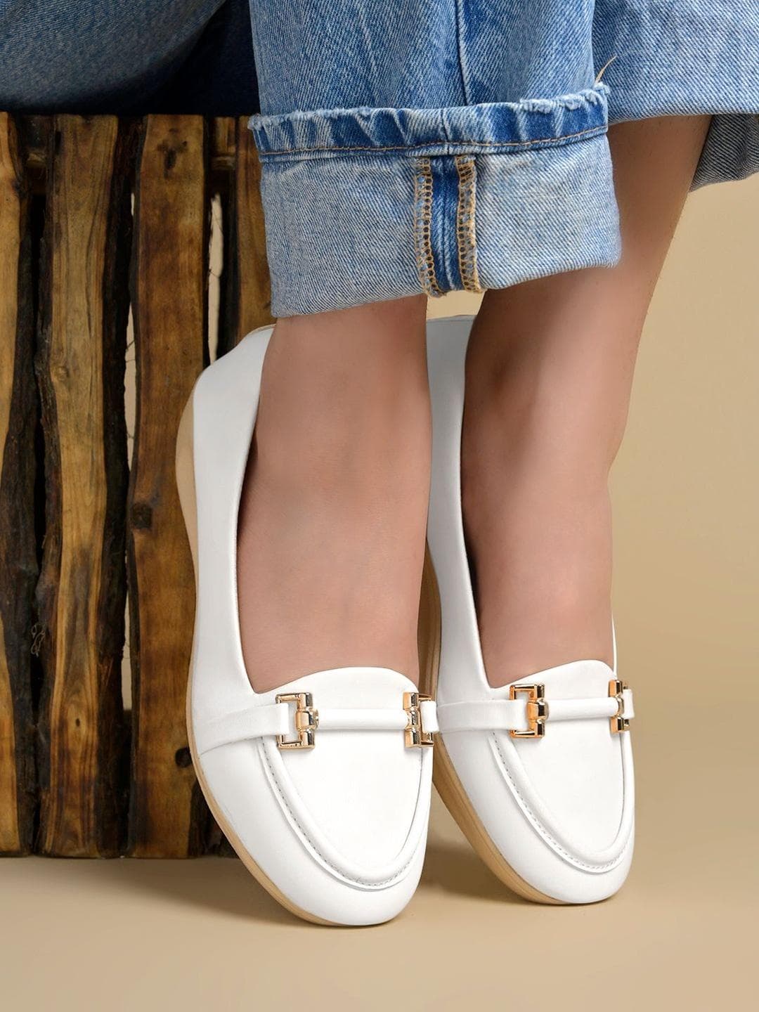 Buy Shoetopia Round Toe Slip On Ballerinas - - Footwear for Women