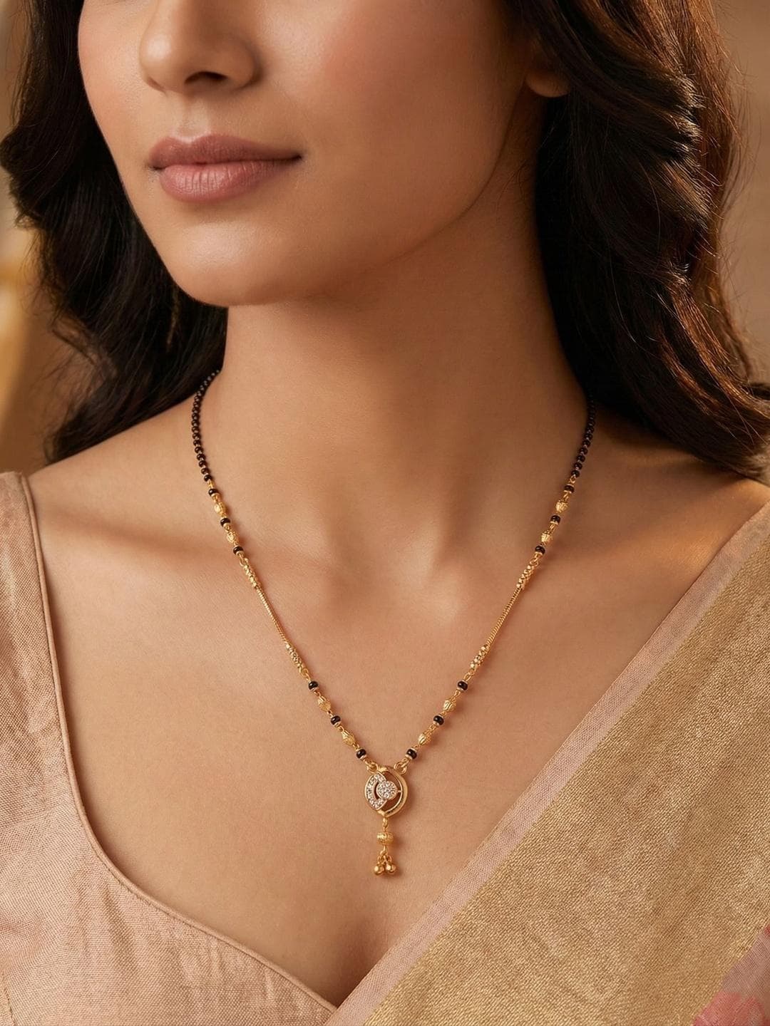 BELWICK Gold-Plated Zircon Mangalsutra