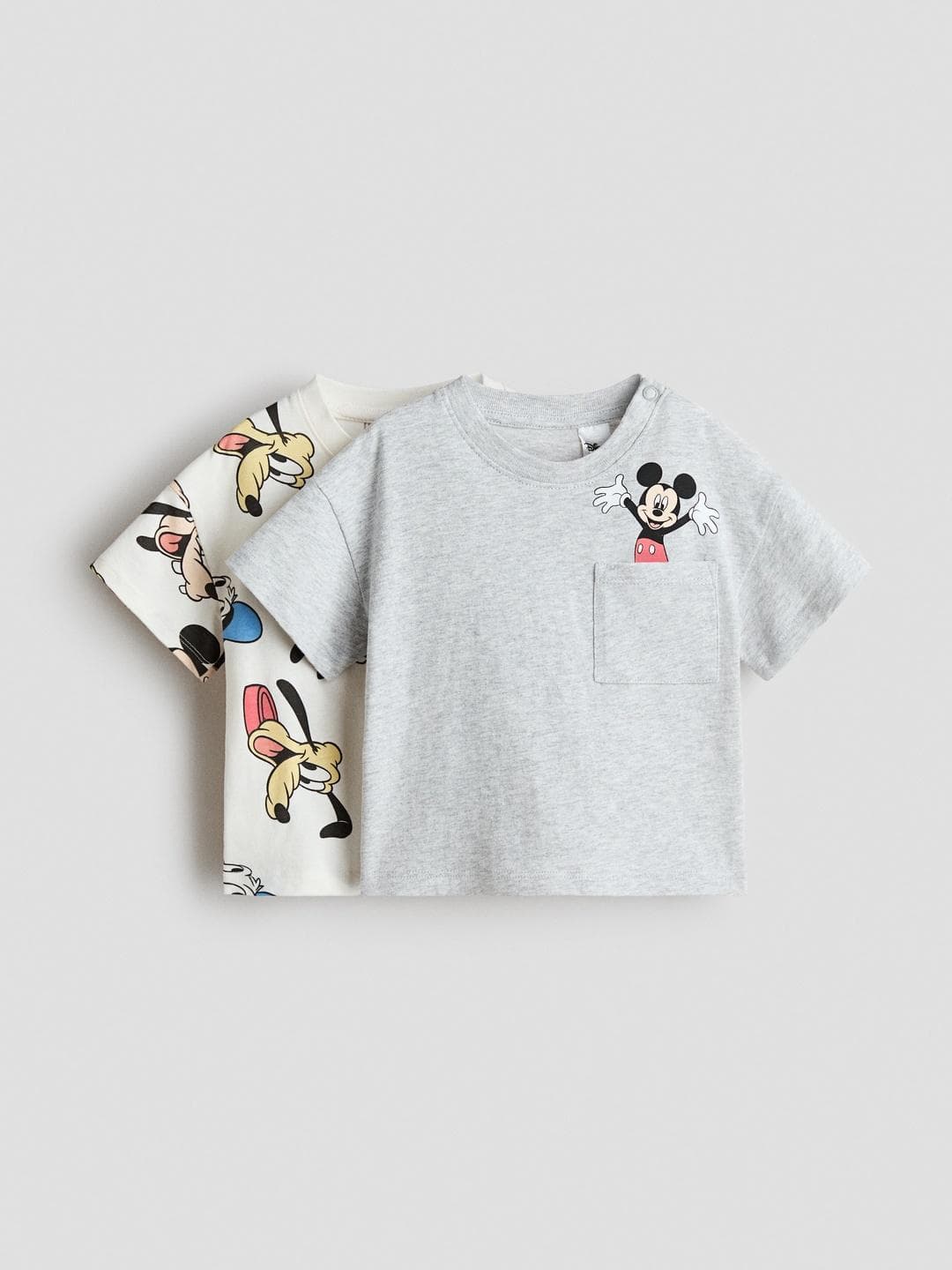 H&M Pack Of 2 Printed Pure Cotton T-Shirts
