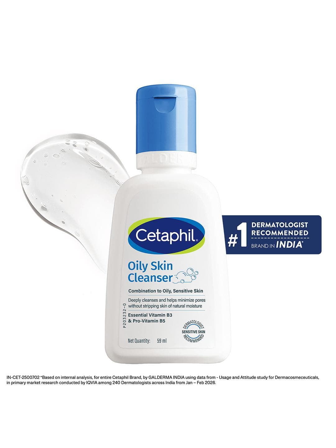 Cetaphil Oily Skin Cleanser with Vitamin B3 & Pro-Vitamin B5 - 59ml