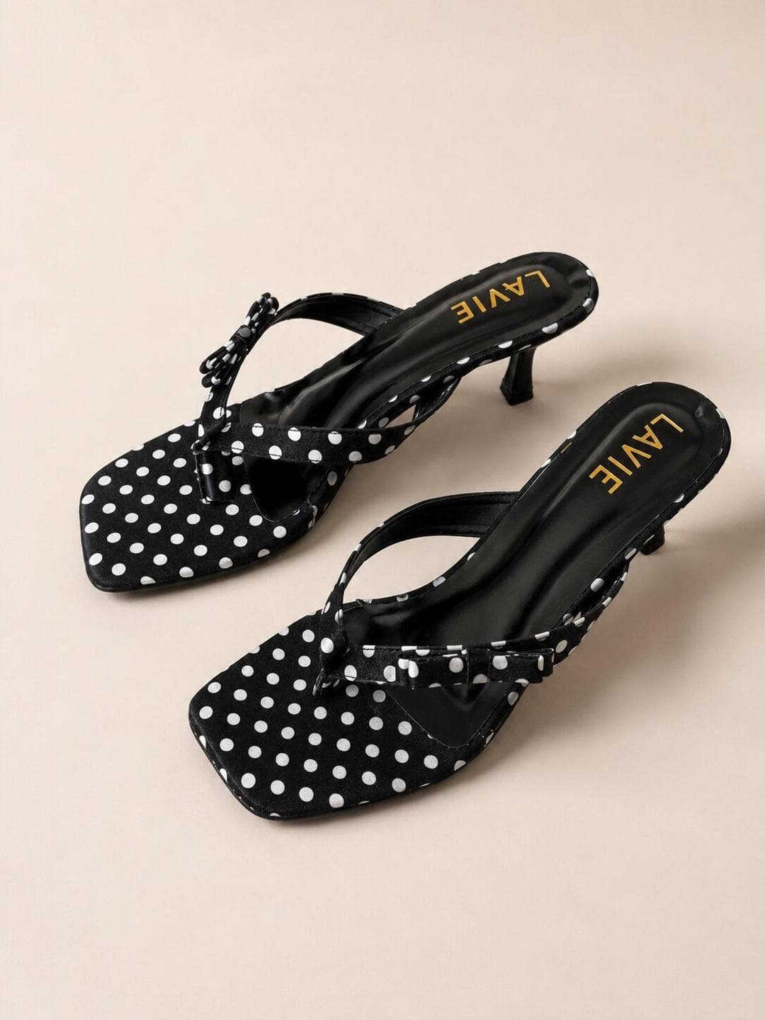 Lavie Printed Party Kitten Mules with Bows