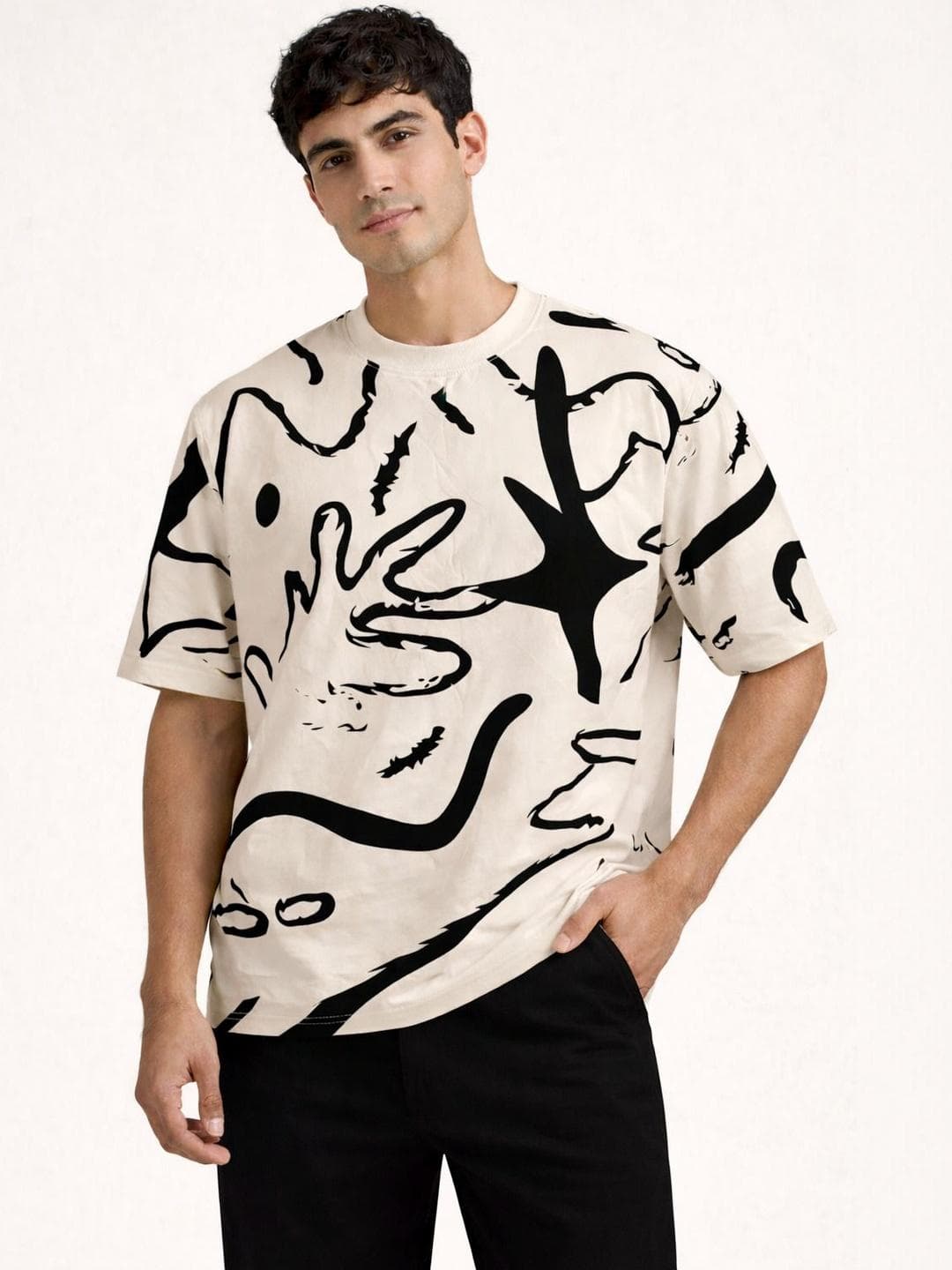 The Roadster Lifestyle Co Men Printed Cotton T-Shirts