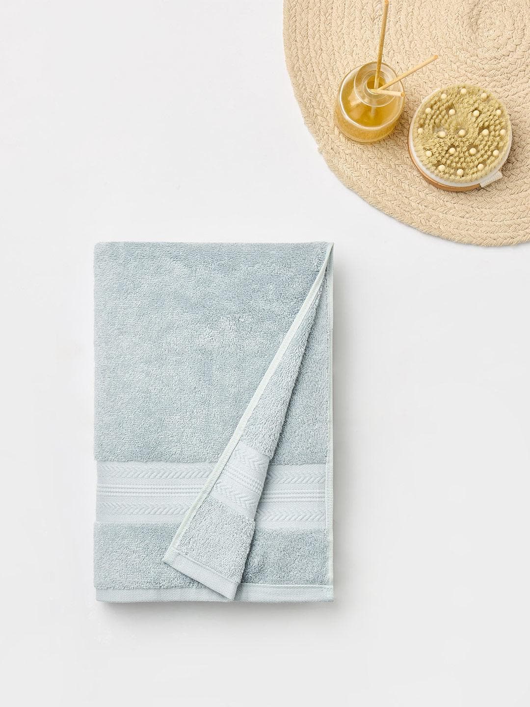 Himeya Blue Bamboo Cotton 600 GSM Bath Towel