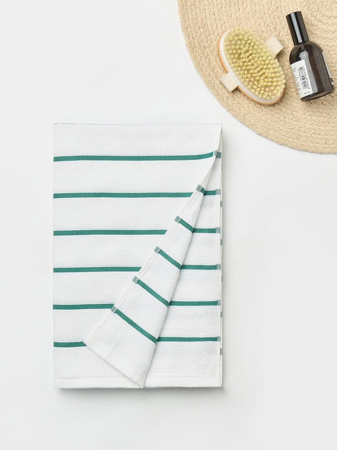 Himeya Blue Rippon Striped Cotton 300 GSM Bath Towel
