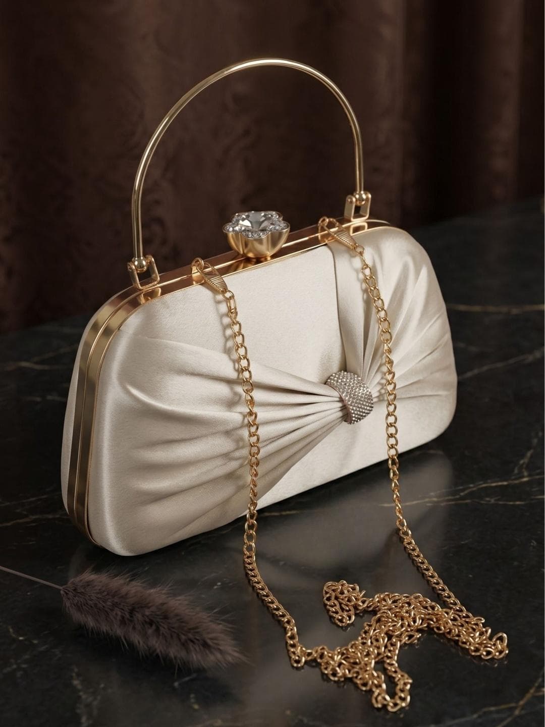 OSTY Textured Box Clutch