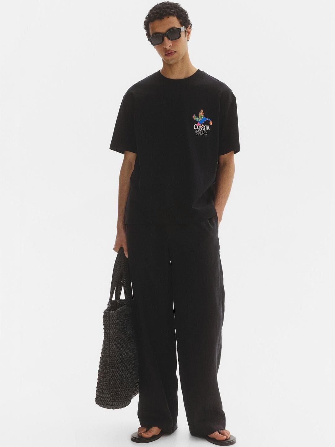 H&M Relaxed Fit Printed Cotton T-shirt