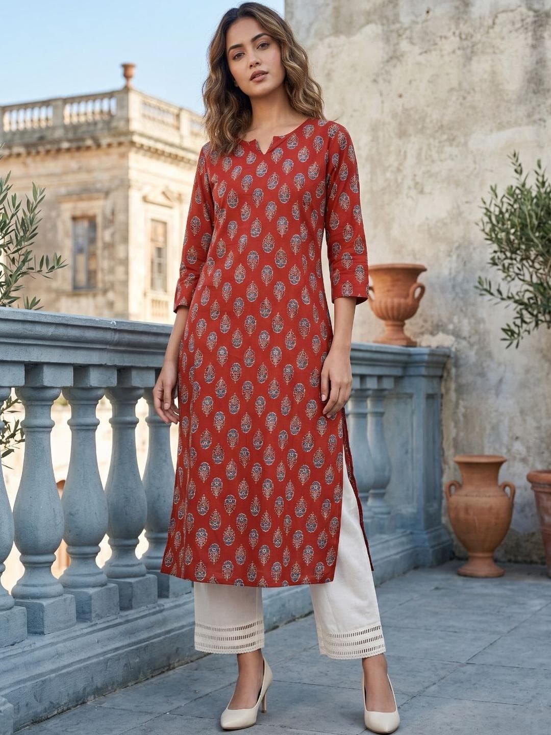 AADVIKA Women Ethnic Motifs Printed Kurta