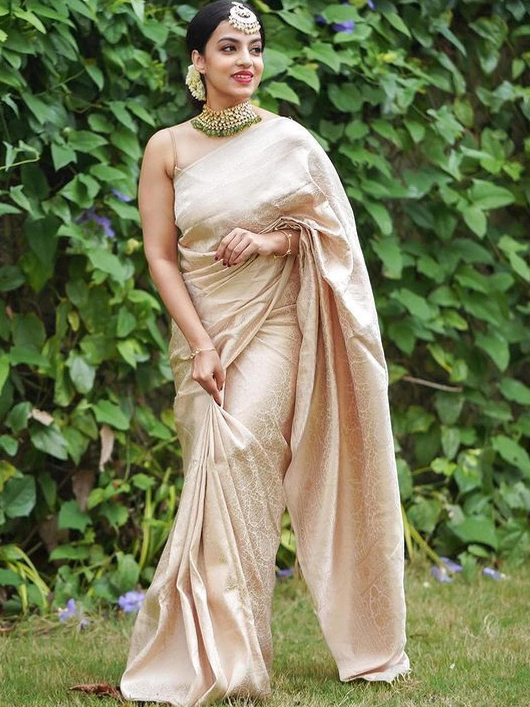 KSALIYA Ethnic Motifs Woven Design Zari Kanjeevaram Saree
