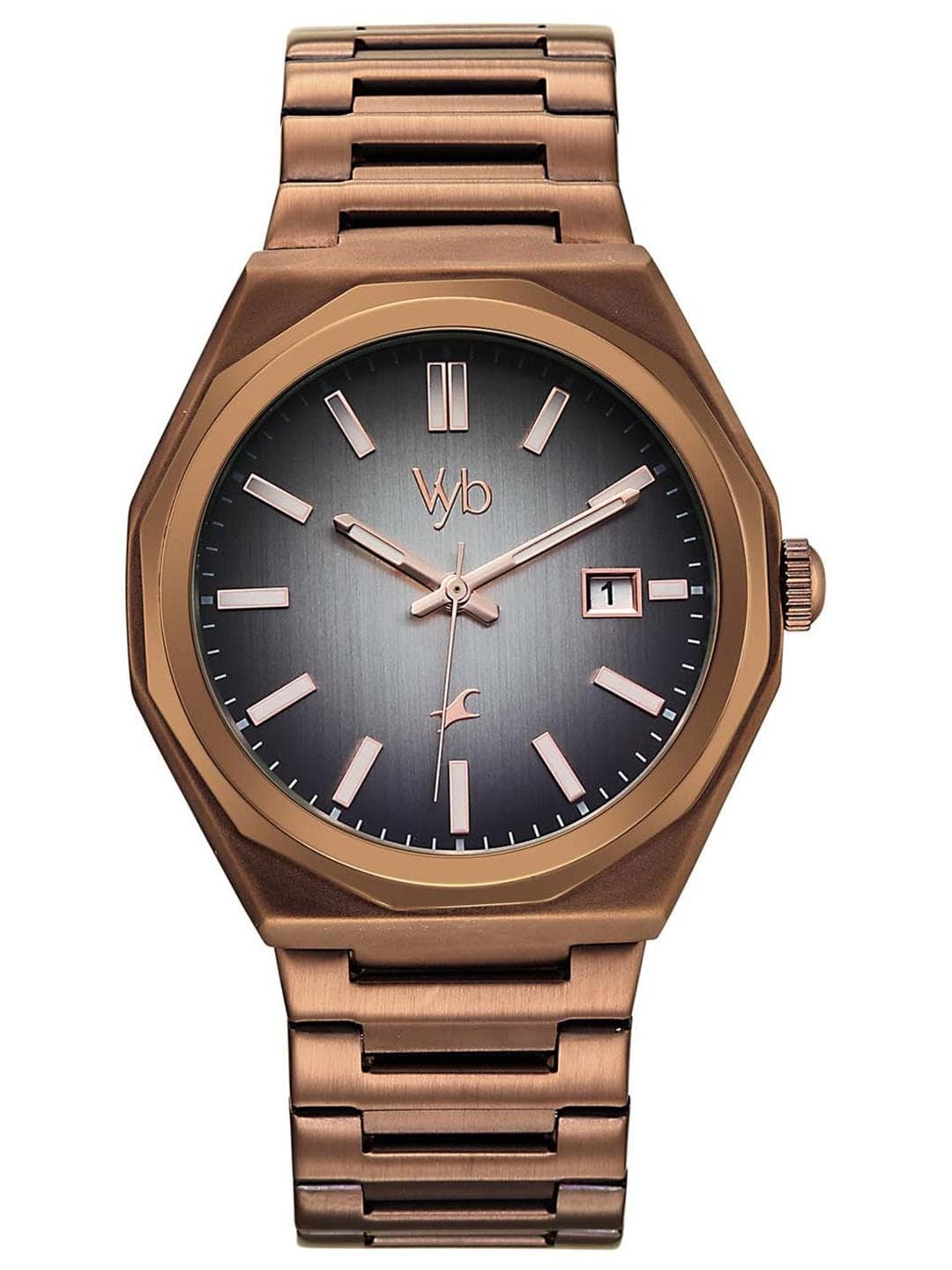 Fastrack Men Vyb Orion Quartz Grey Dial Watch - FV30051QM01W