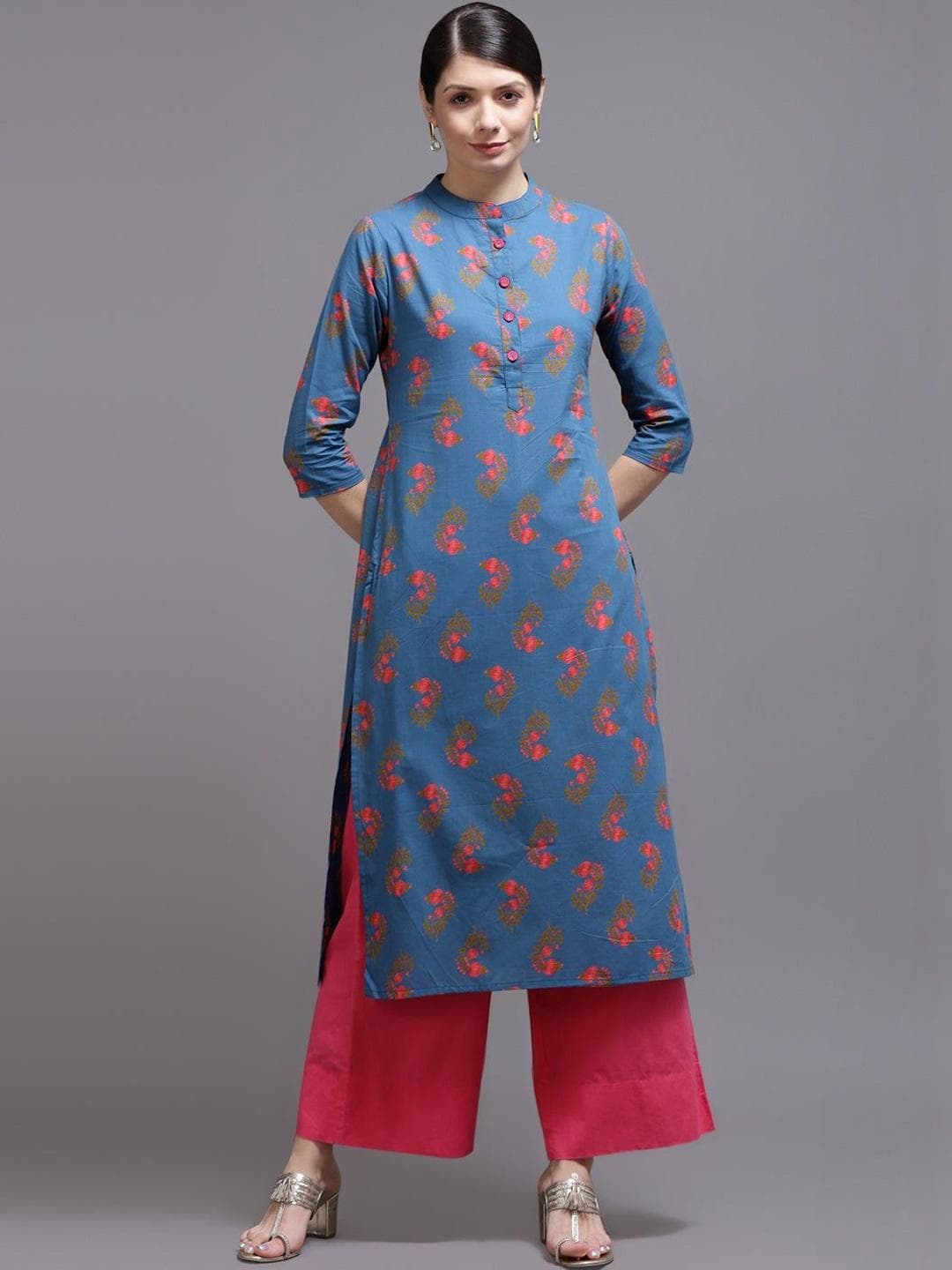 Angkor Women Floral Printed Indie Florals Kurta