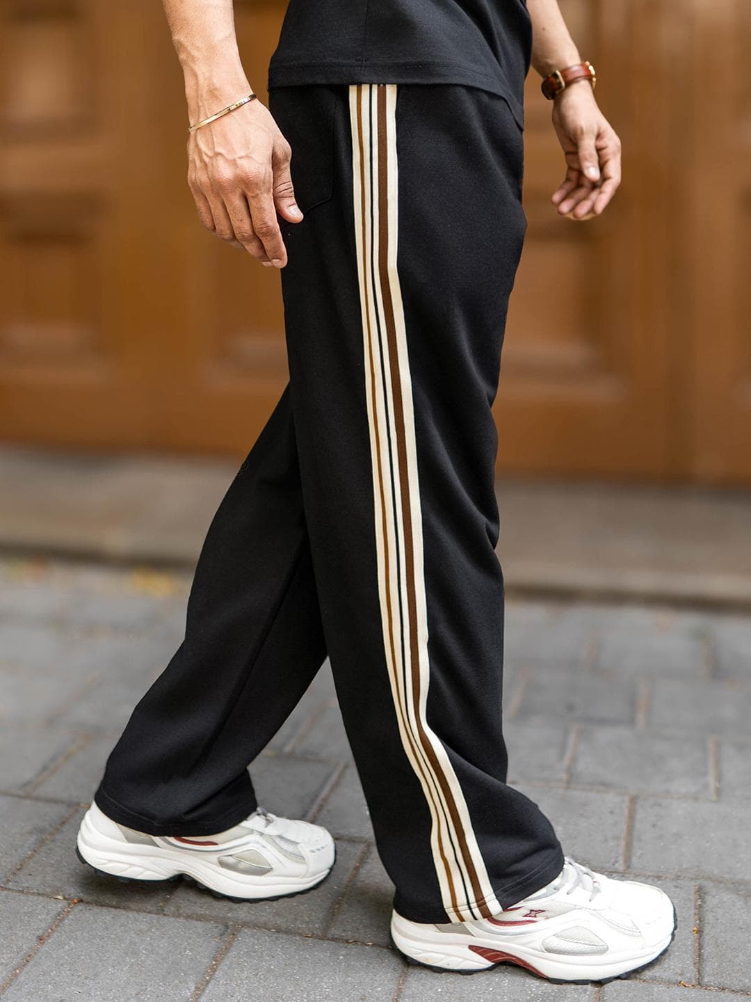 Maniac Men Cotton Mid Rise Track Pants