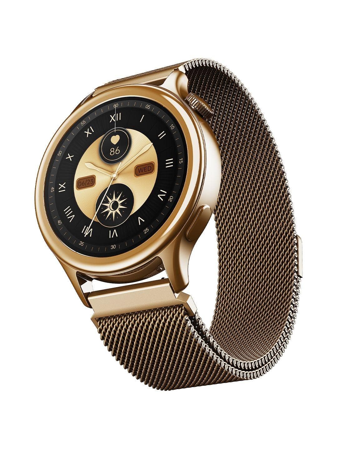 boAt Unisex Digital Enigma Daze Elegant Gold Smart Watches
