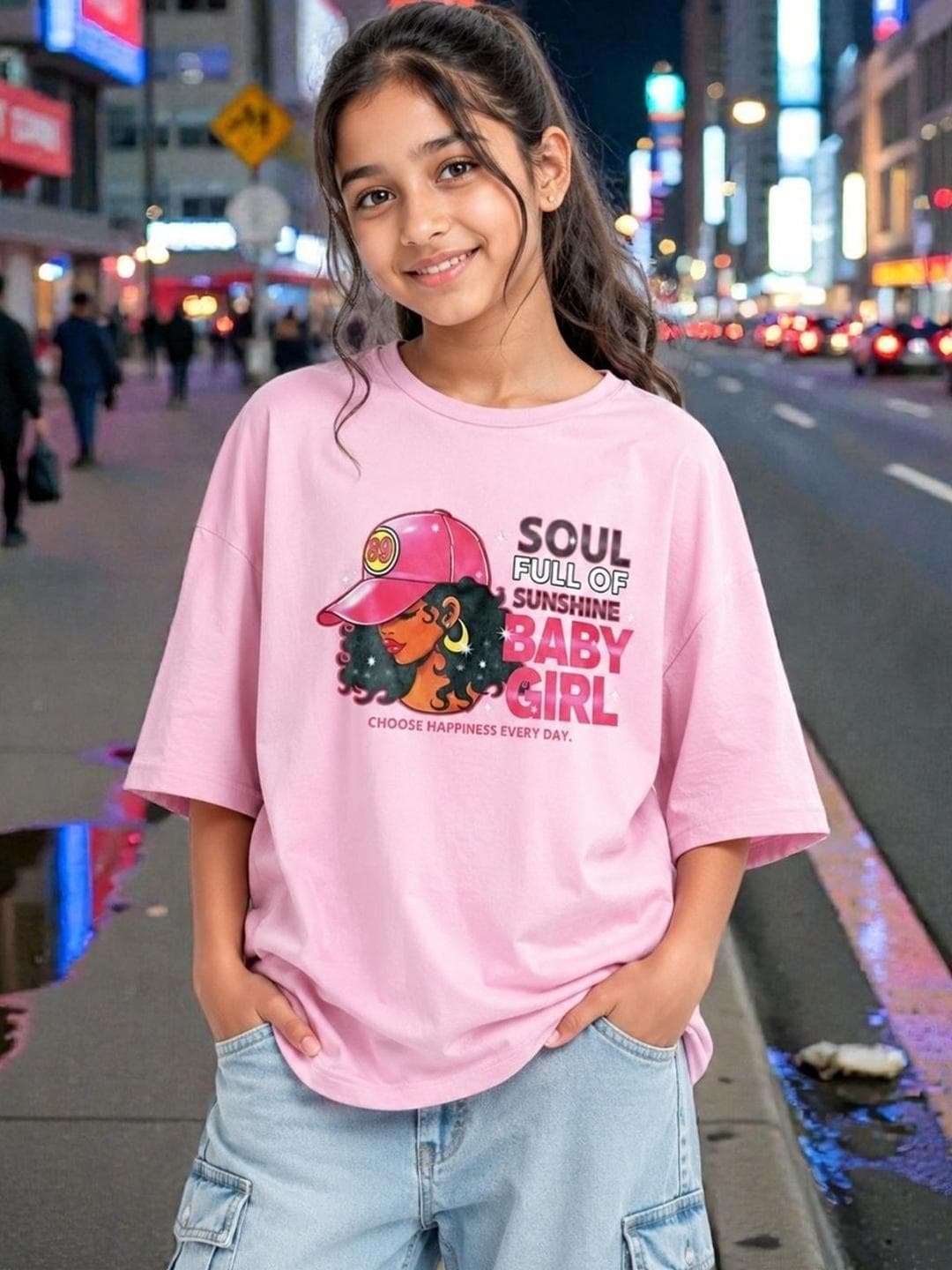 KEESOR Girls Printed T-shirt