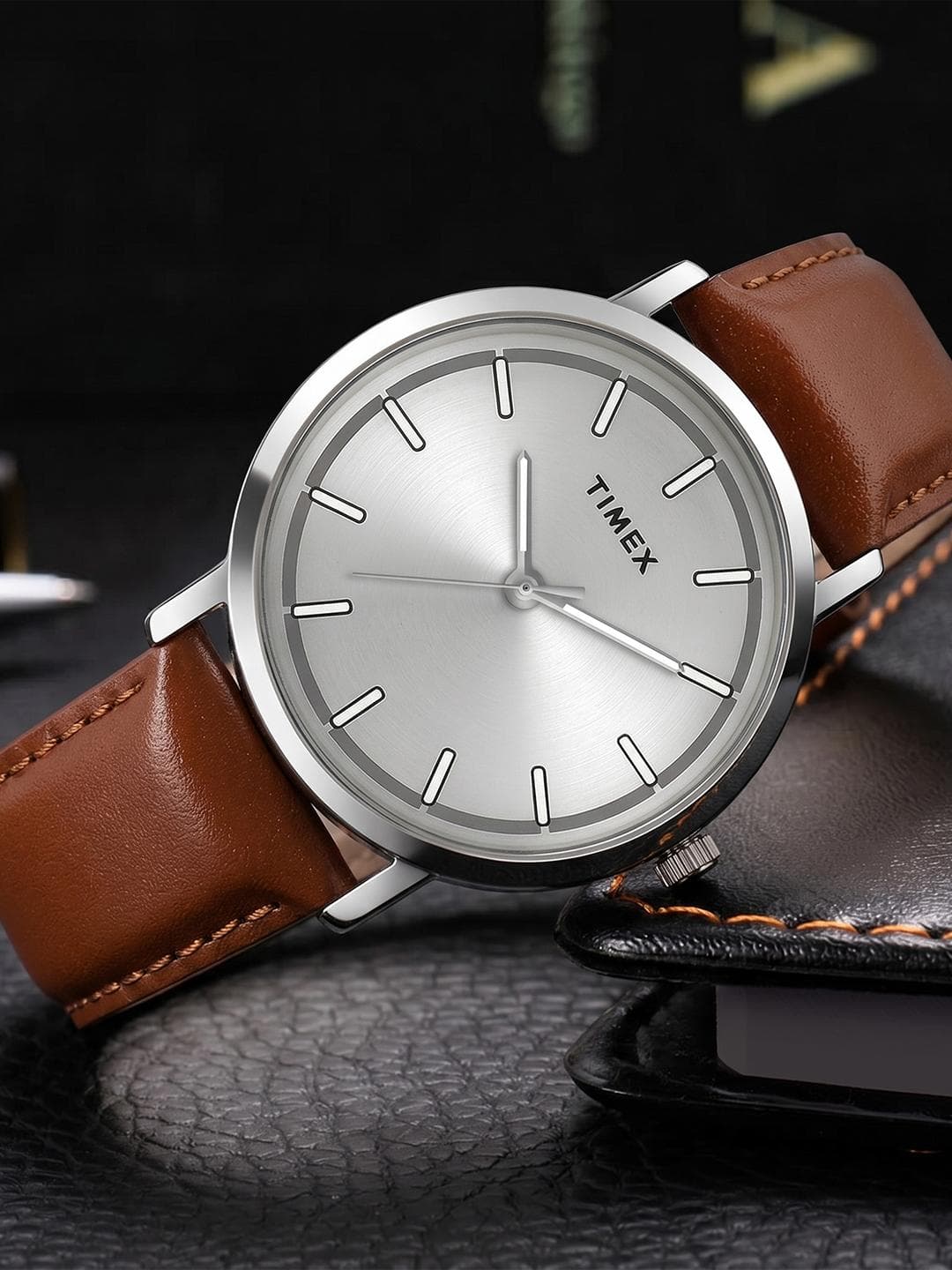 Timex Men Leather Straps Analogue Watch TWHG53SMU01