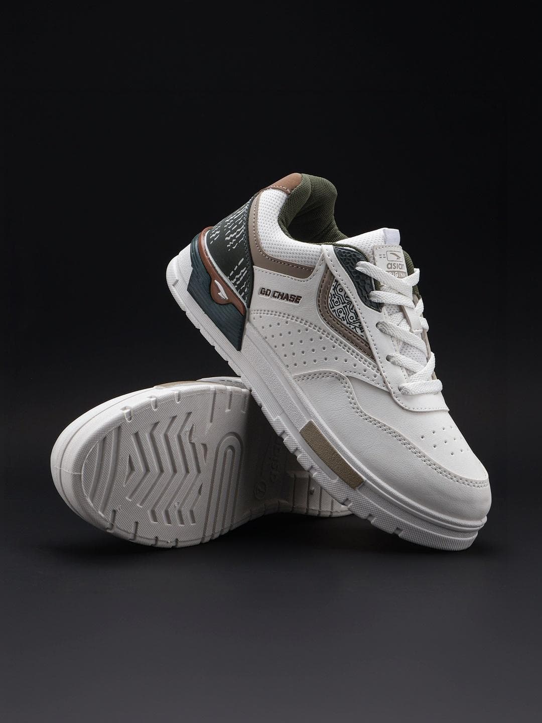 ASIAN Men Textured Round Toe Sneakers