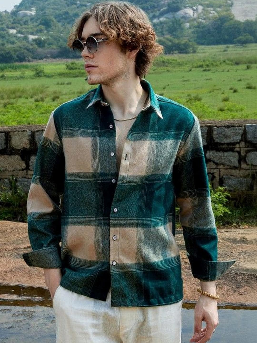 Metronaut Men Tartan Checks Checked Casual Shirt