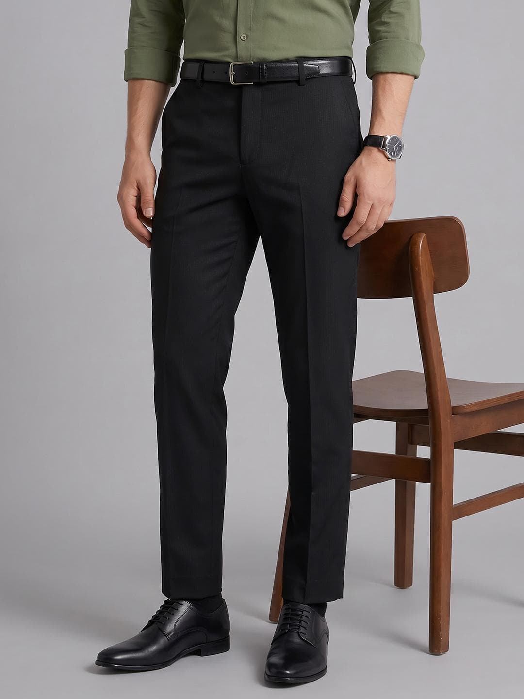 Arrow Men Flat-Front Formal Trousers