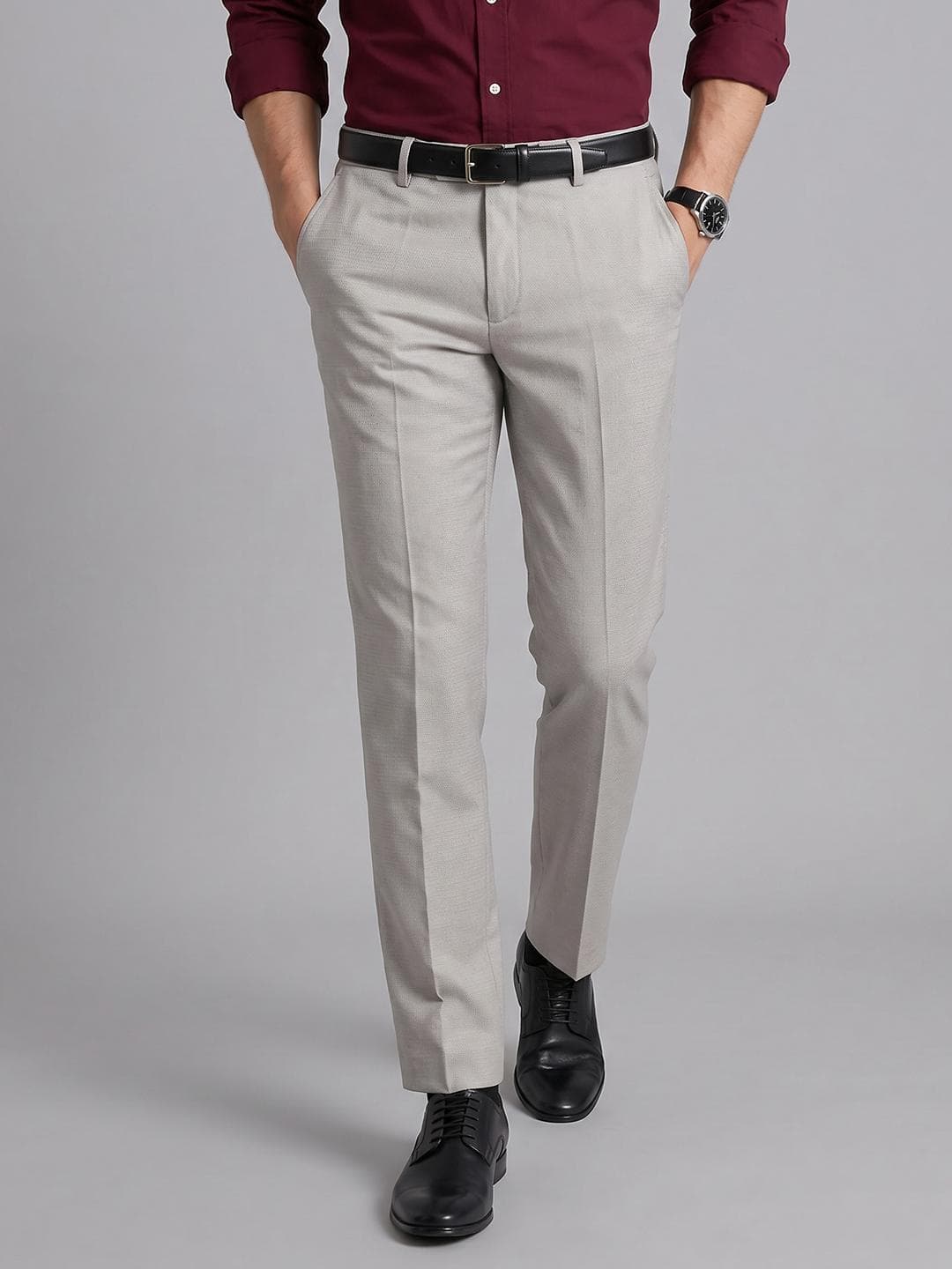 Arrow Cotton Mid-Rise Trousers