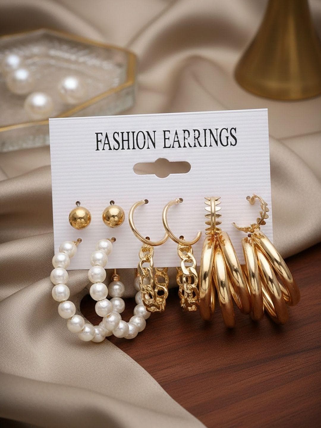 YouBella Gold-Plated Set Of 6 Earrings