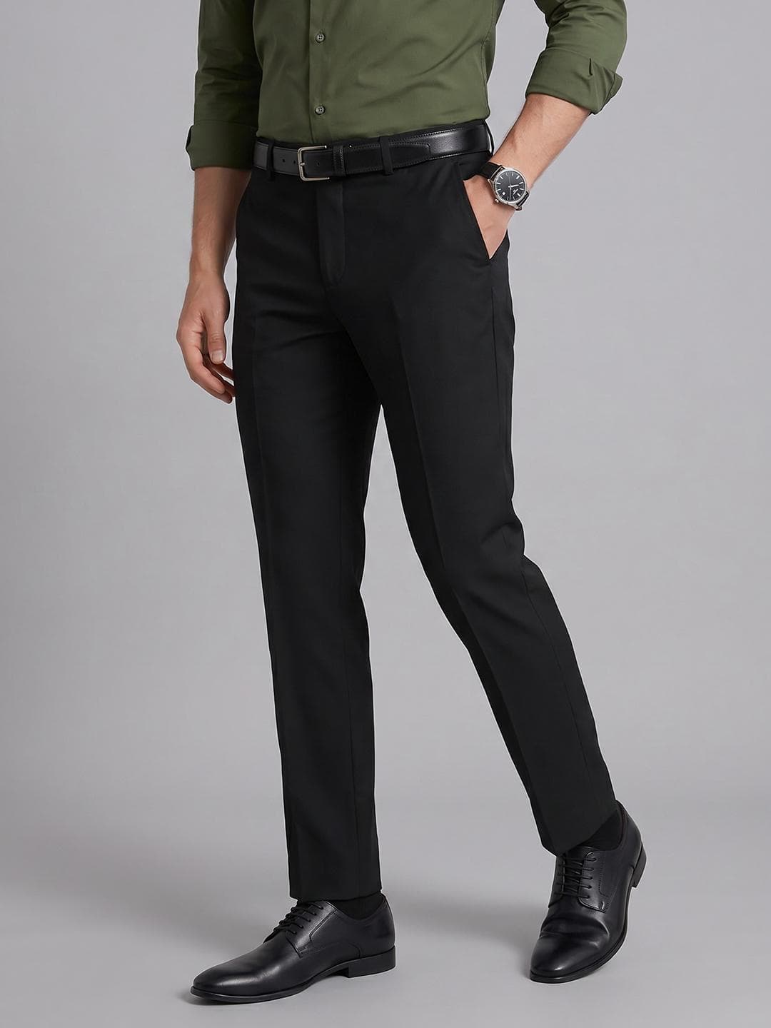 Arrow Mid-Rise Cotton Formal Trousers