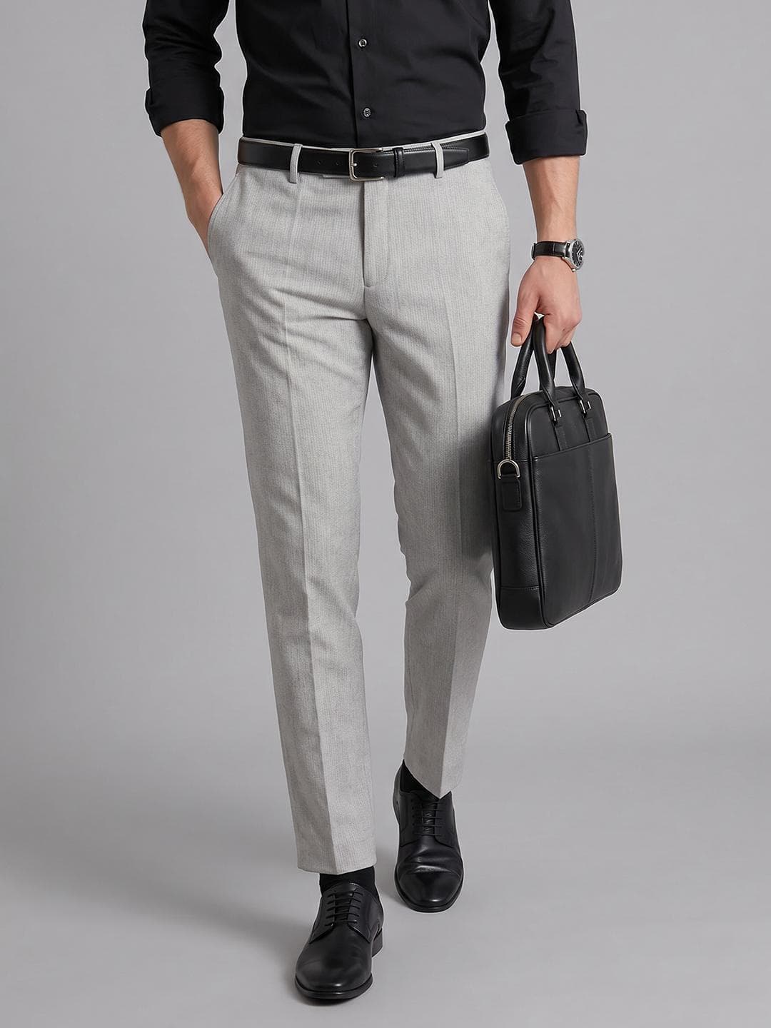 Arrow Mid-Rise Cotton Formal Trousers