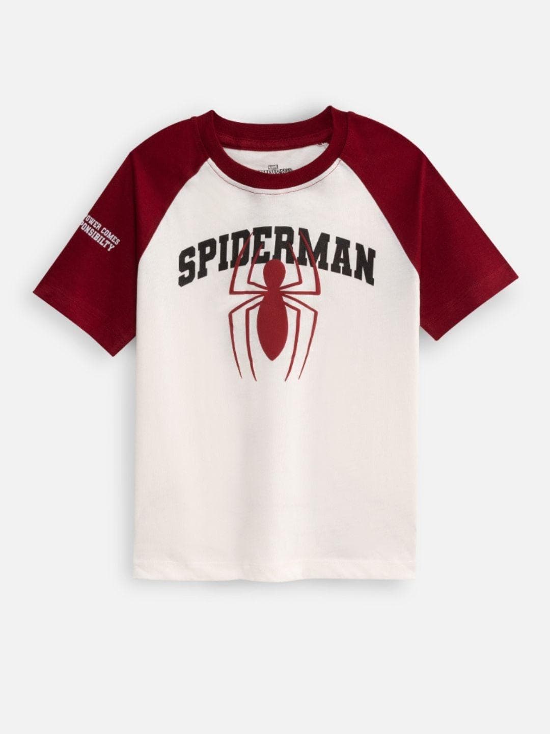 Nap Chief Kids Unisex Marvel Spiderman Printed Round Neck T-Shirt