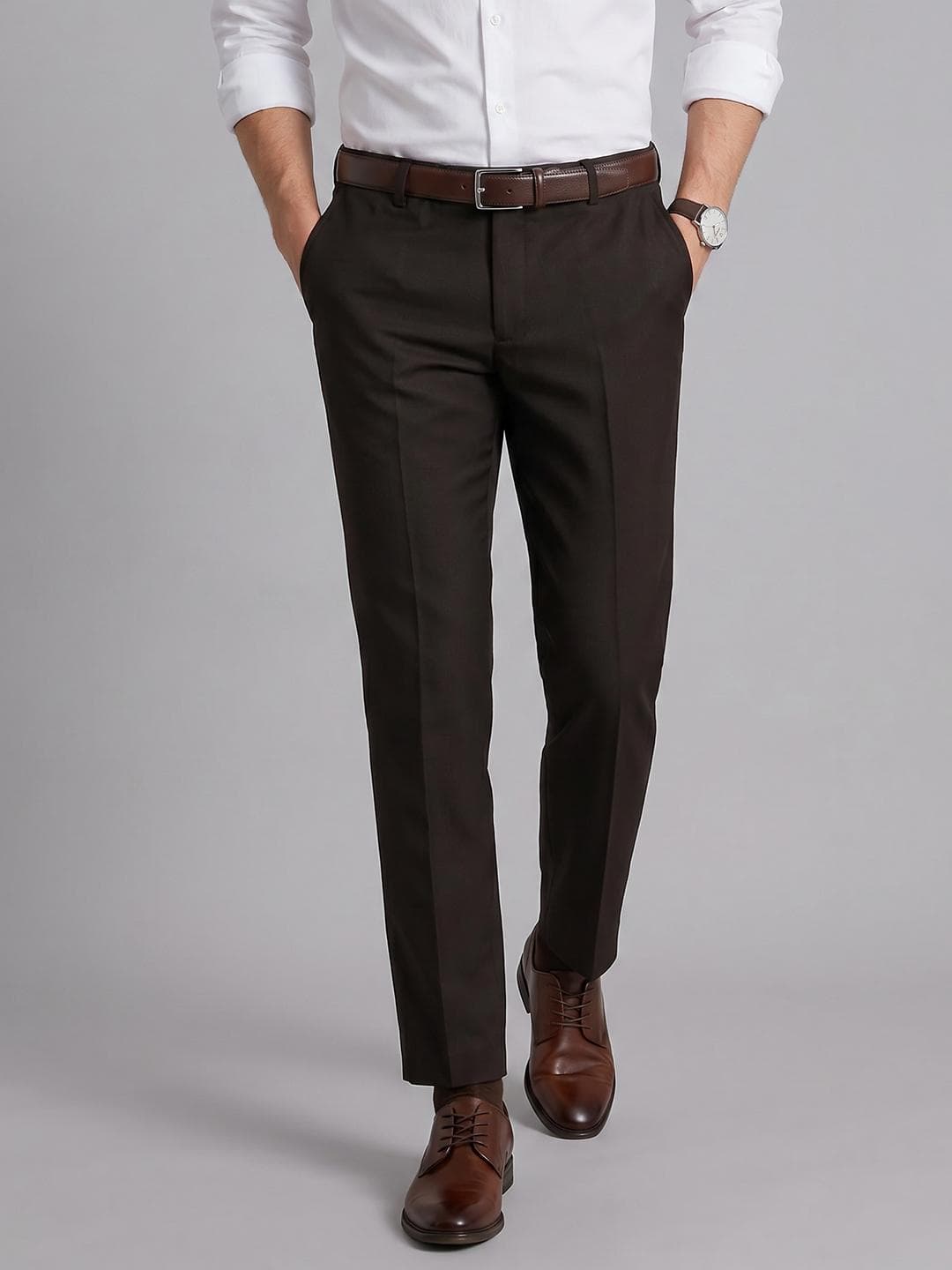 Arrow Mid-Rise Cotton Formal Trousers