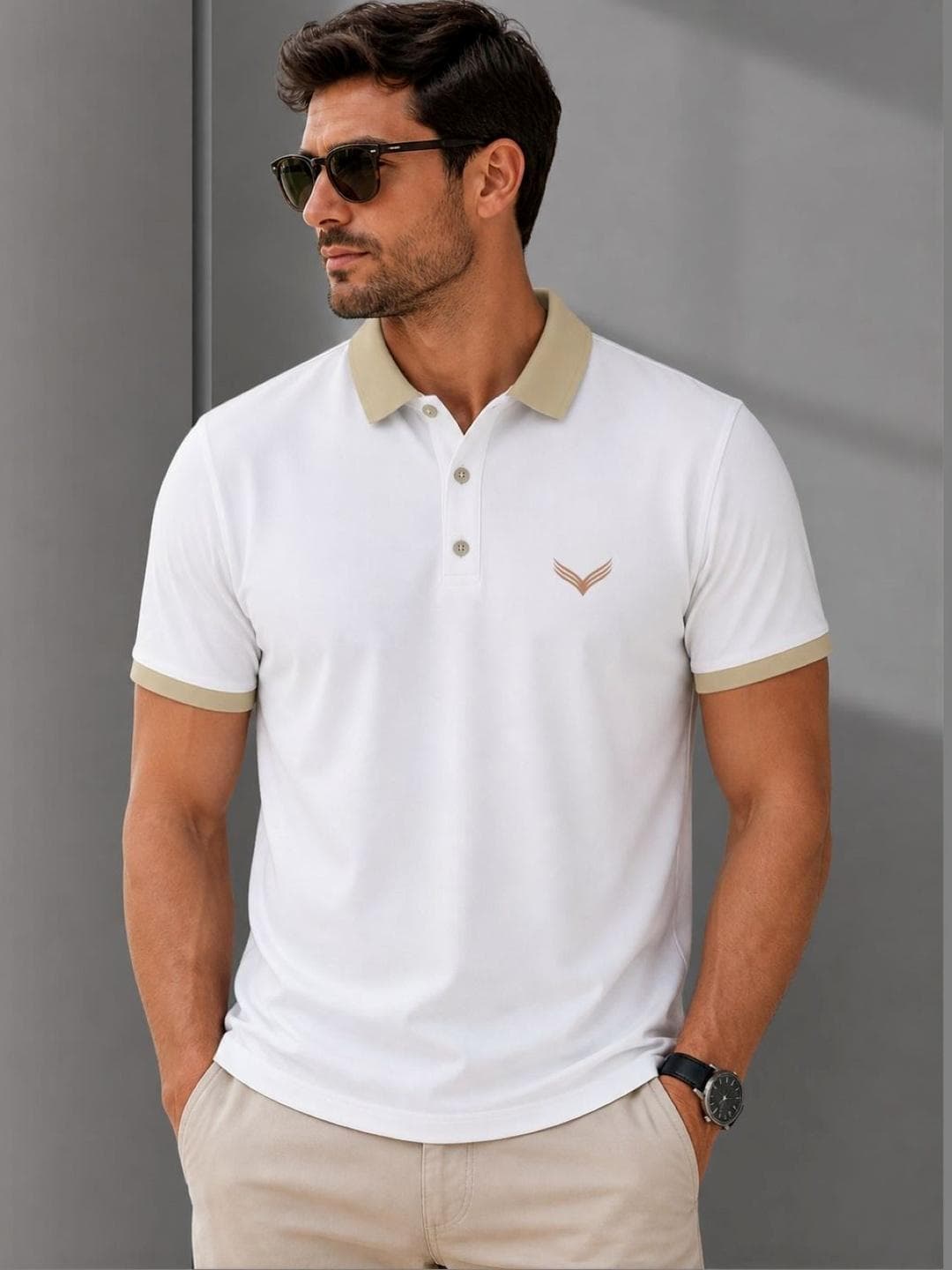 TAZO Men Polo Collar T-shirt