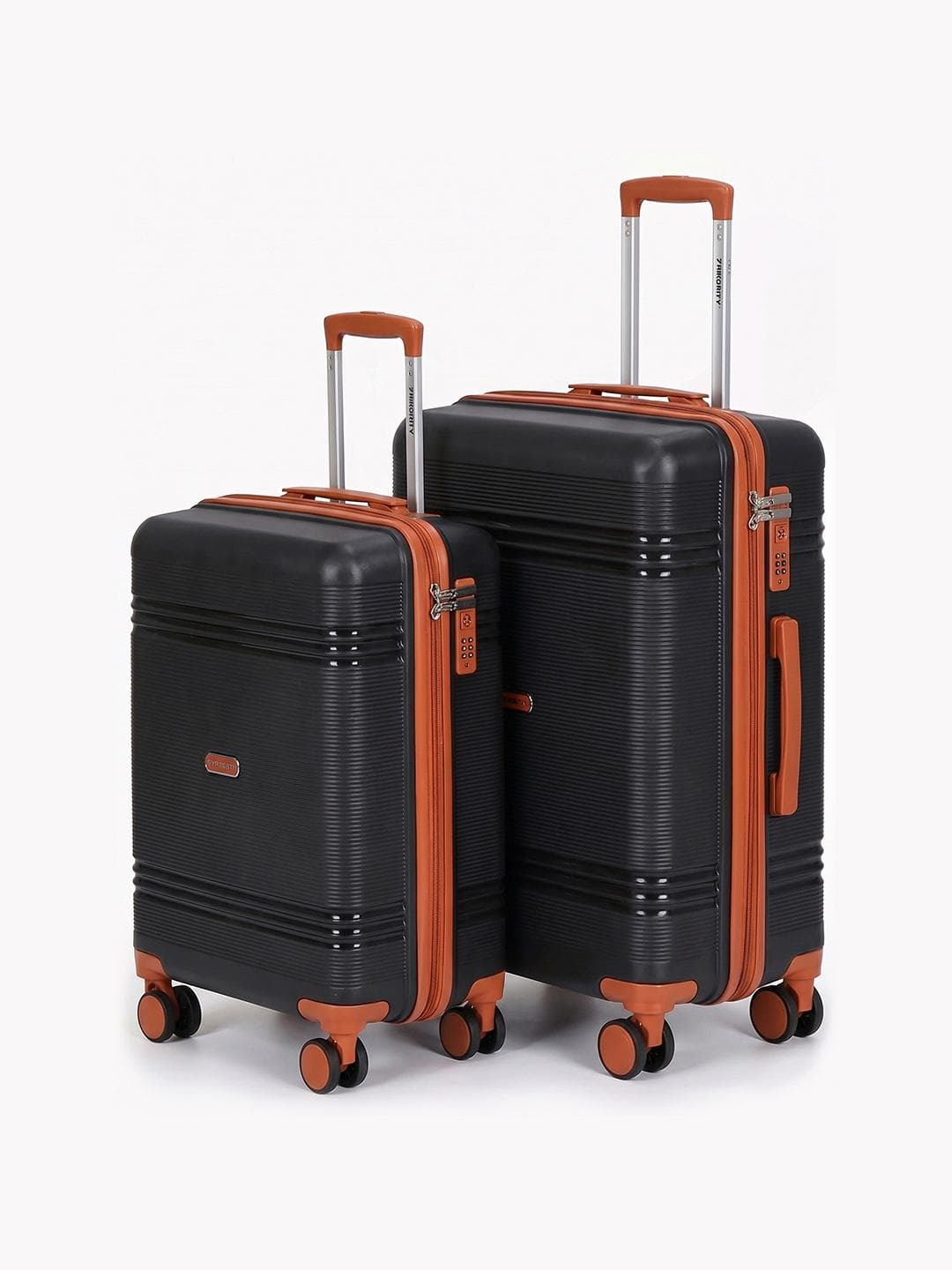 Buy Priority Unisex Set Of 2 360 Degree Rotation Hard Sided Trolley Bags - - Accessories for Unisex