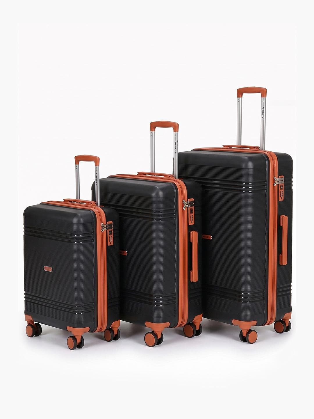 Buy Priority Unisex Set Of 3 360 Degree Rotation Hard Sided Trolley Bags - - Accessories for Unisex