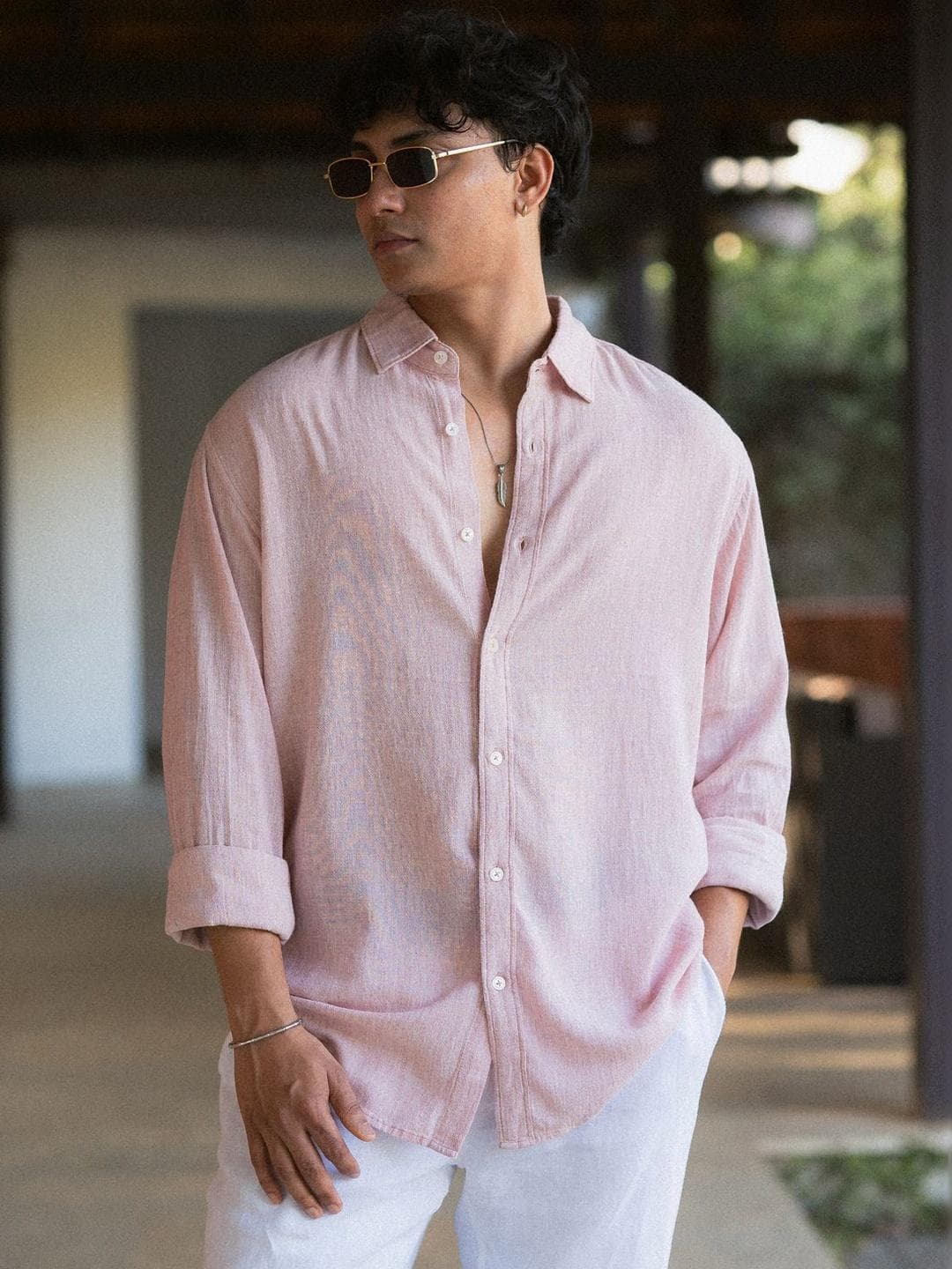 Powerlook Striped Spread Collar Casual Shirt