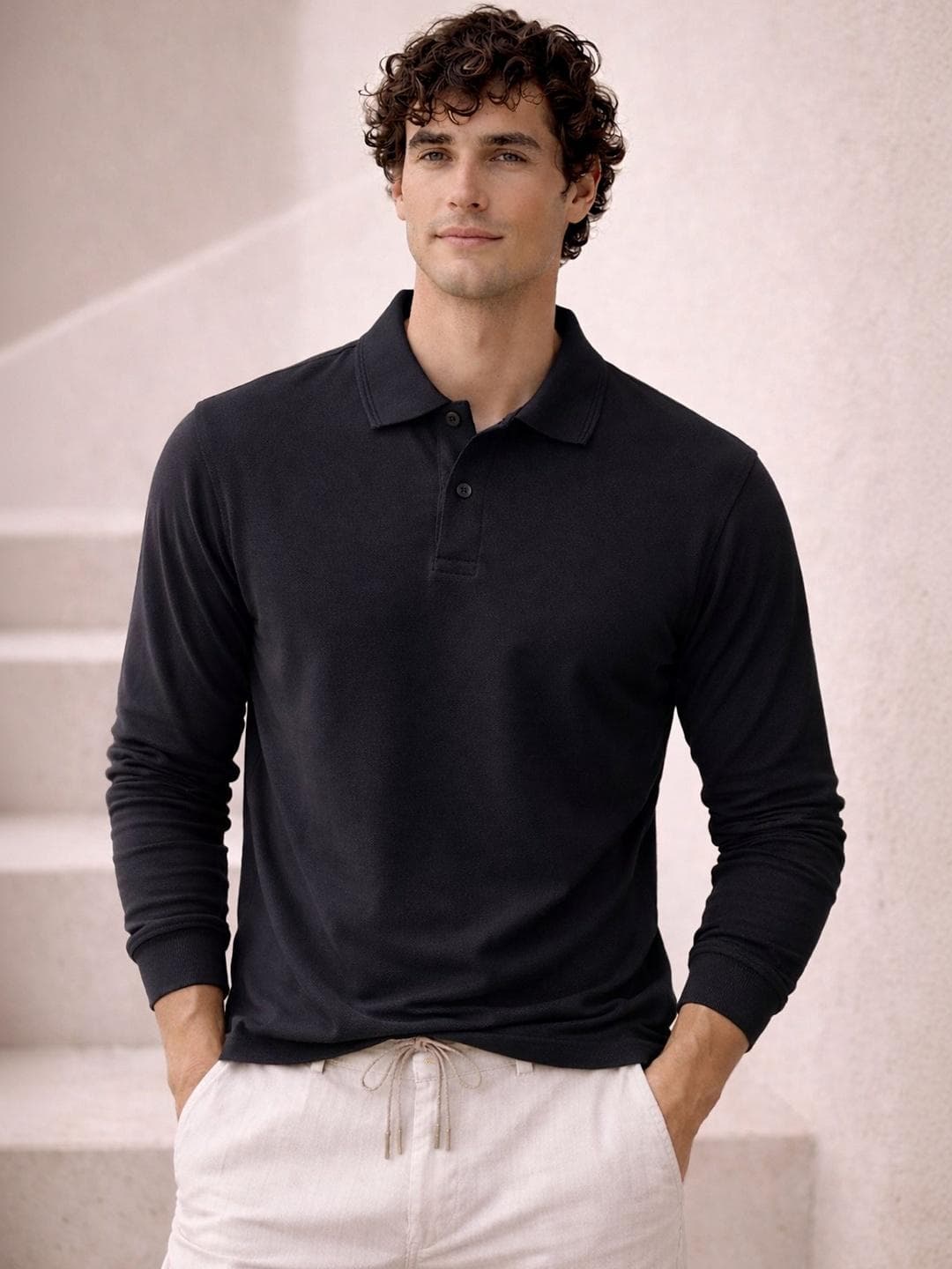 The Roadster Lifestyle Co Cotton Polo Collar T-Shirt