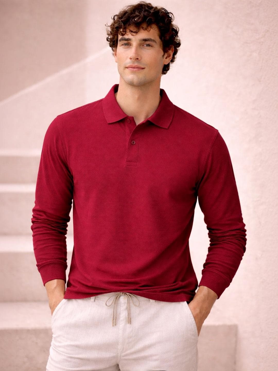 The Roadster Lifestyle Co Cotton Polo Collar T-Shirt