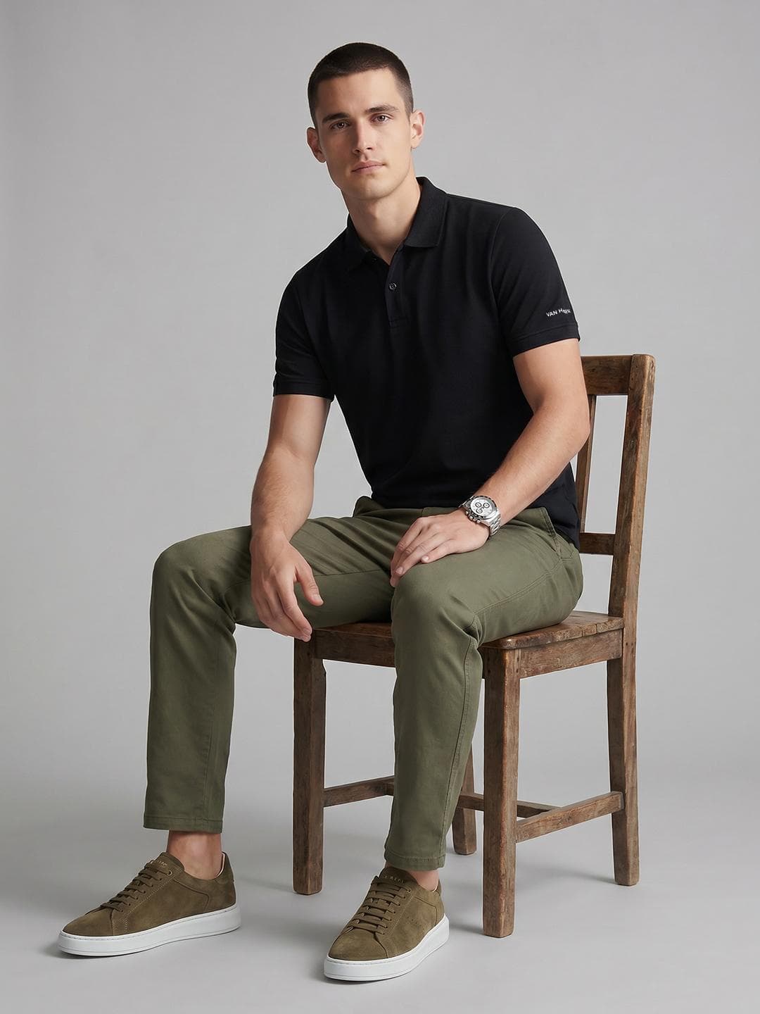 Van Heusen Polo Collar Pure Cotton T-shirt