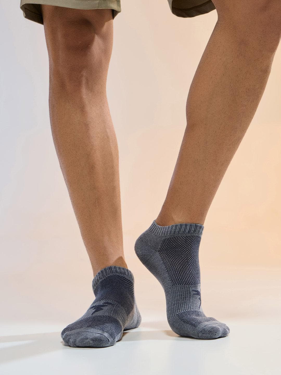 Technosport Men Pack Of 3 Ankle-Length Patterned Socks