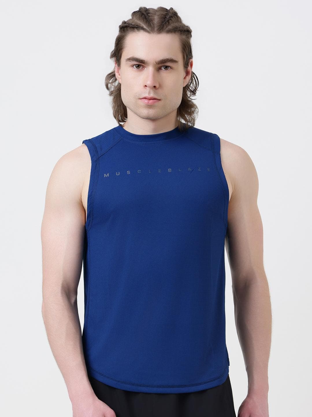 MuscleBlaze Unisex Brand Logo Printed Round Neck Compression T-shirt