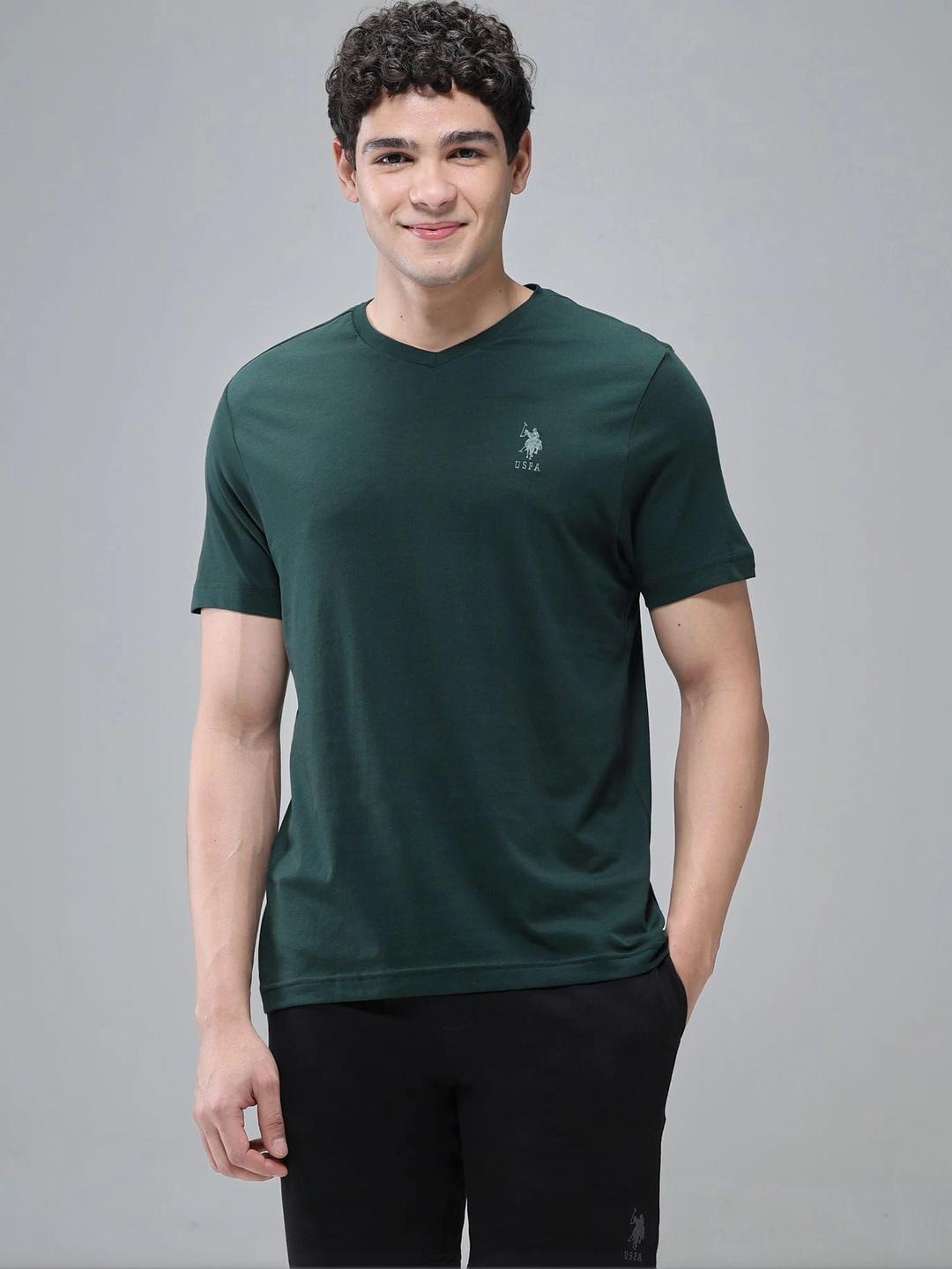 Buy U.S. Polo Assn. Pure Cotton V Neck Lounge T Shirt - - Apparel for Men