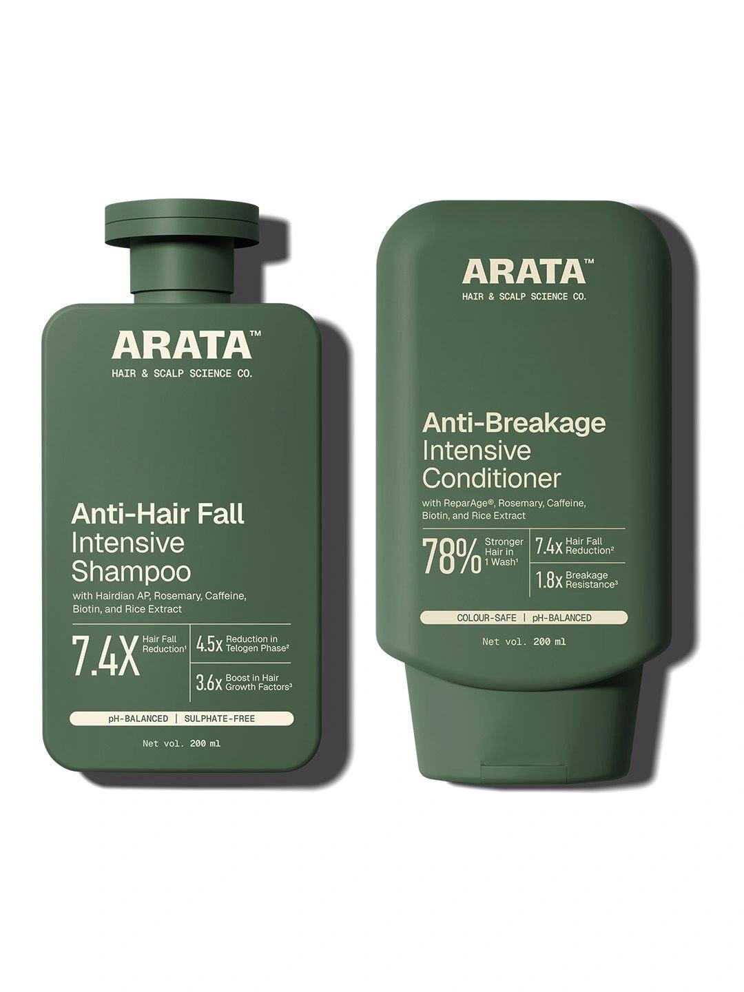 Buy ARATA Set Of 2 Multi Active Anti Hair Fall Shampoo & Conditioner 200 Ml Each - - Personal Care for Unisex