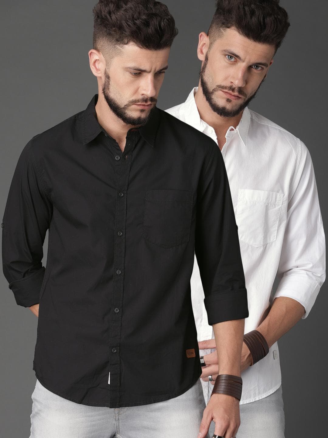 Roadster Men Pack Of 2 Shirts