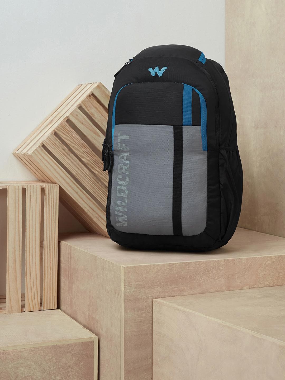 Buy Wildcraft Unisex Black & Grey Brand Logo Lunar Plus Backpack - - Accessories for Unisex