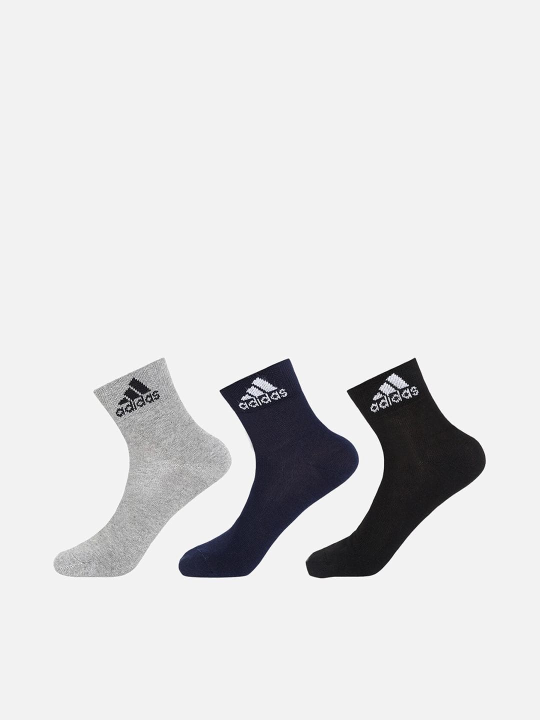 Buy ADIDAS Men Pack Of 3 Navy Blue Solid Socks - - Accessories for Men