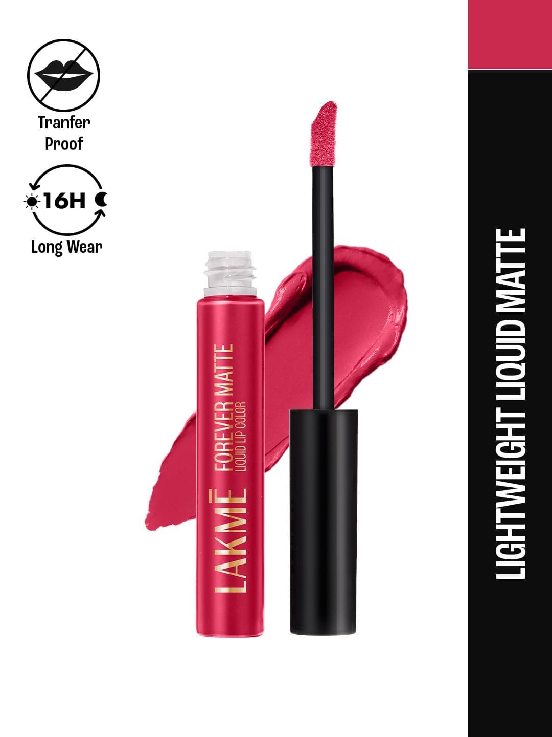 Buy Lakme Forever Matte Lightweight & Transferproof 16Hr Liquid Lipstick 5.6ml Cherry Love - - Personal Care for Women