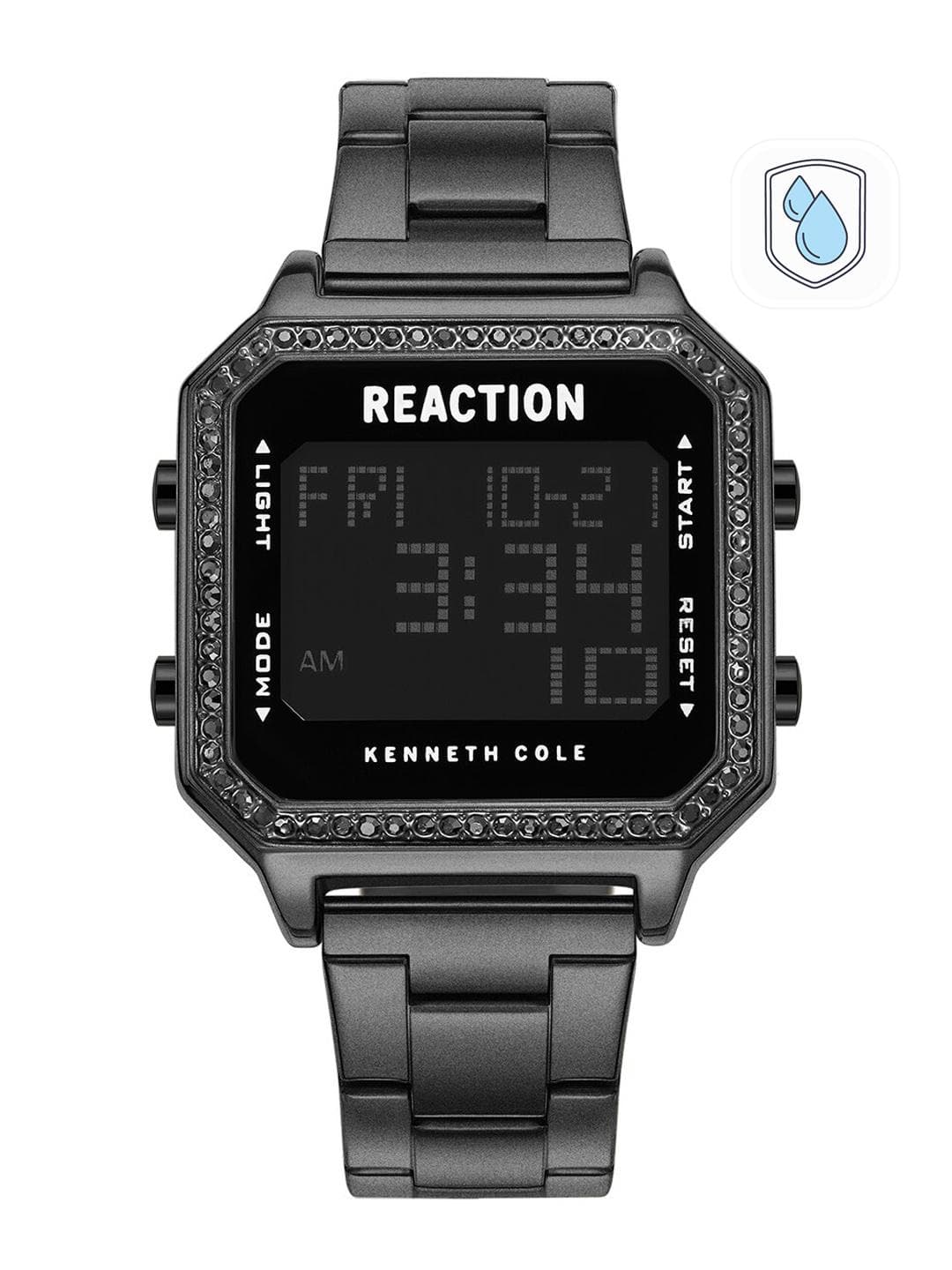 REACTION KENNETH COLE Women Black Dial & Stainless Steel Straps Digital Watch-KRWGJ9007906