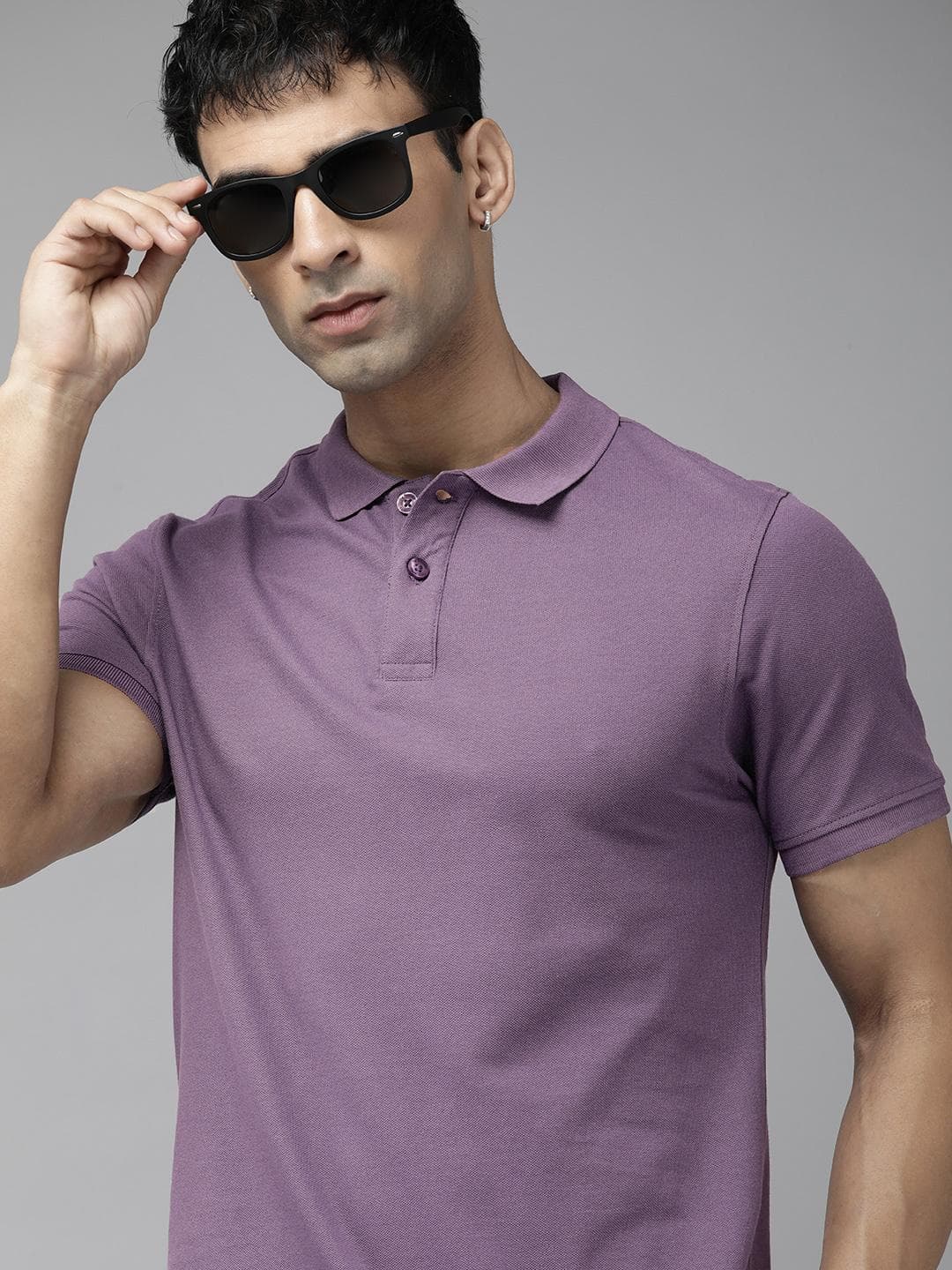 The Roadster Life Co. Men Polo Collar Pure Cotton T-shirt