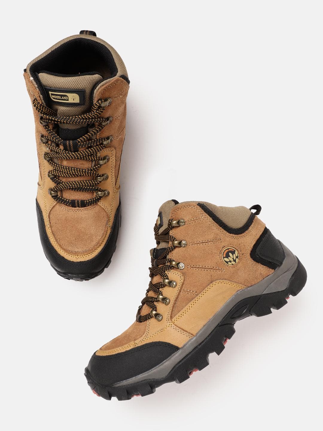 Buy Woodland Men Nubuck Leather Mid Top Trekking Shoes - - Footwear for Men